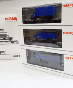 Märklin H0 48724 Flachwagen-Set Technisches Hilfswerk 3 tlg der DB in OVP PR5856