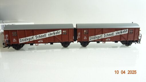 Märklin H0 48854 Stückgut Schnellverkehr Güterwagen Paar der DB in OVP PR7085 – Bild 3