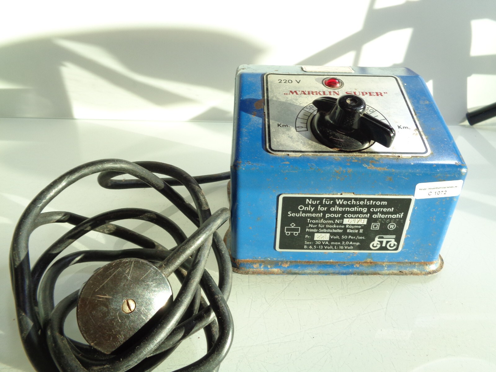 Märklin H0 6173 Trafo 16V C1072 o.