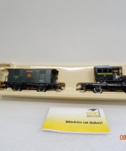 Märklin H0 63-01 Postwagen und Flachwagen mit LKW Württemberg in OVP PR5137