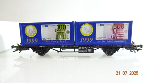 Märklin H0 94056 Containertragwagen mit 2 Container der DB  in OVP PR9161 – Bild 3
