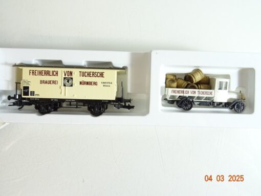 Märklin H0 94059 Bierwagen u. LKW mit Fässer der K.Bay.Sts.B.  in OVP PR6309 – Bild 3