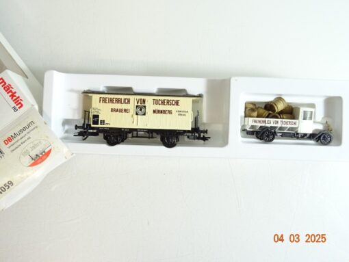 Märklin H0 94059 Bierwagen u. LKW mit Fässer der K.Bay.Sts.B.  in OVP PR6309