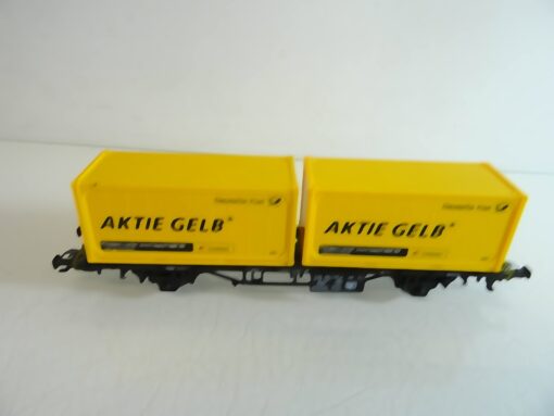 Märklin H0 94084 PMS 63-02 Containertragwagen Aktie Gelb der DB RR2422 o. – Bild 3