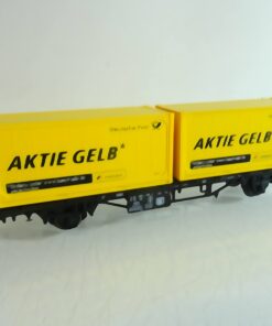 Märklin H0 94084 PMS 63-02 Containertragwagen Aktie Gelb der DB RR2422 o.