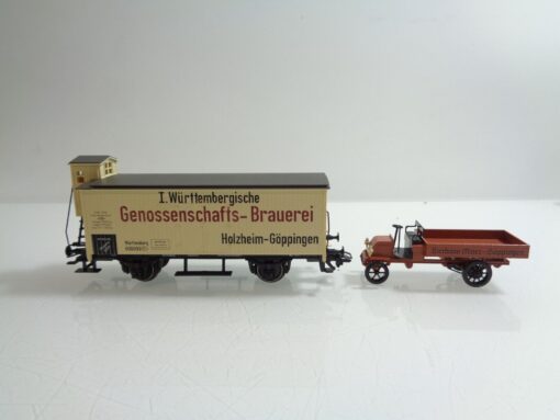 Märklin H0 AC Museumswagen 1994 Bierwagen mit LKW in OVP F732 – Bild 3