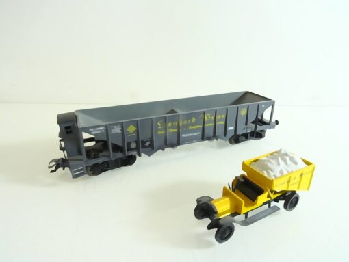 Märklin H0 Museum 2000 Trichterwagen Leonard Weiss mit Oldtimer RR2312 o.