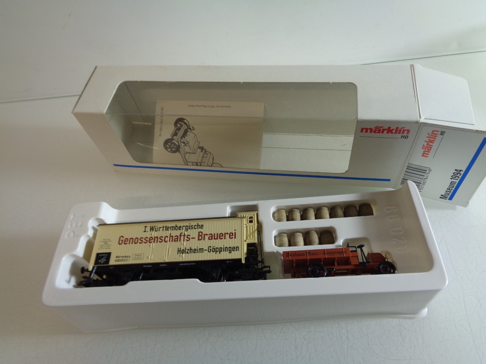 Märklin H0 Museumswagen 1994 Bierwagen mit LKW in OVP RR4862