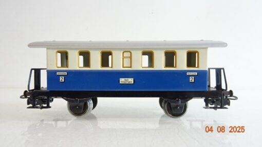 Märklin H0 Nebenbahn Personenwagen blau/weiß Blech PR9451 o. – Bild 3