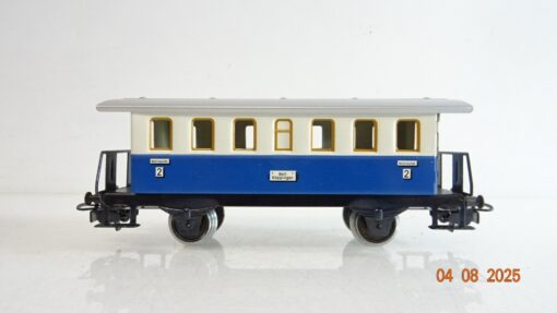 Märklin H0 Nebenbahn Personenwagen blau/weiß Blech PR9451 o.