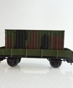 Märklin H0 Niederbordwagen mit Container in Tarnfarbe der DB PR9383 o.