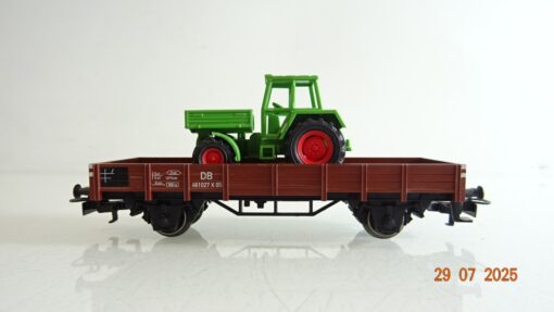 Märklin H0 Niederbordwagen mit Fendt Geräteträger der DB PR9311 o.