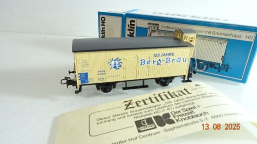 Märklin H0 SoMo Bierwagen 125 Jahre Berg Bräu mit Zertifikat in OVP RR2840 – Bild 3