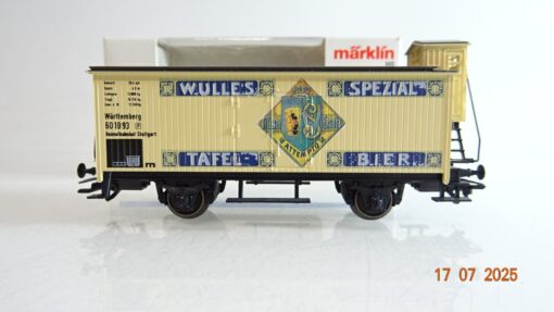Märklin H0 SoMo Bierwagen Wulle´s Spezial Tafel Bier Württemberg in OVP PR9035 – Bild 3