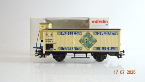 Märklin H0 SoMo Bierwagen Wulle´s Spezial Tafel Bier Württemberg in OVP PR9035