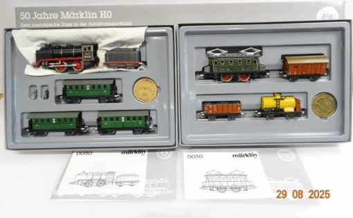 Märklin H0 aus 0050 Jubiläumsset Güterzug + Personenzug in OVP JL2671