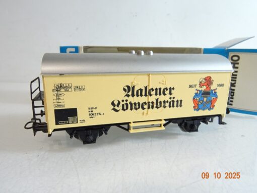 Märklin H0 gedeckter Güterwagen Aalener Löwenbräu in OVP RR3870