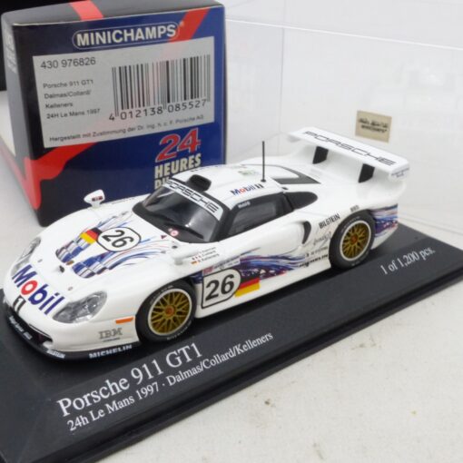 Minichamps 1:43 430976826 Porsche 911 GT1 24H Le Mans 1997 #26 in OVP EX7730