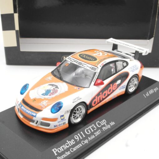 Minichamps 1:43 Porsche 911 GT3 Cup Asia 2007 Philip Ma in OVP QR4223