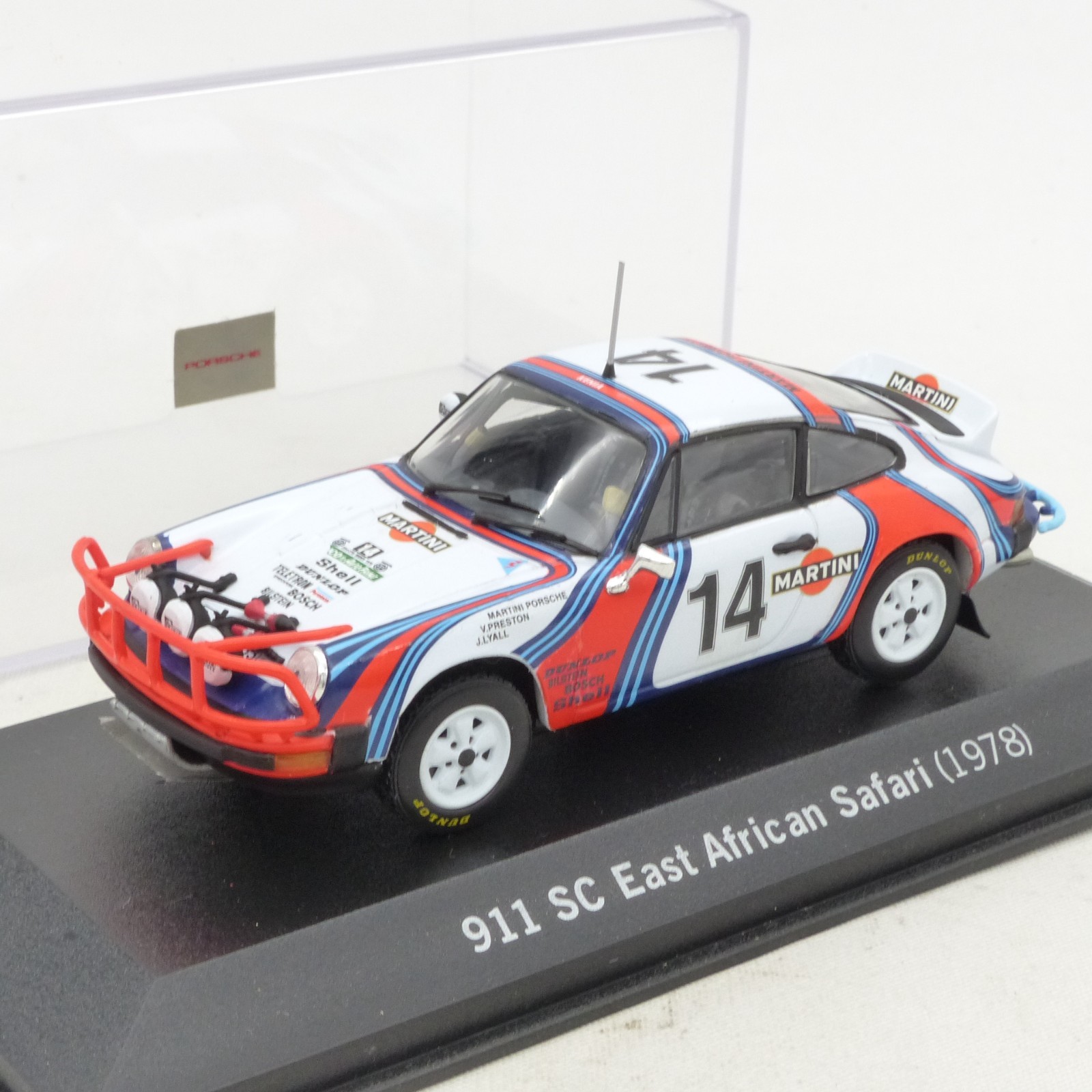 Minichamps 1:43 Porsche 911 SC East African Safari (1978) #14 in PC-Box EX7975