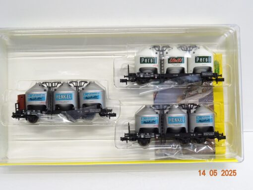 Minitrix N 15190 Silowagen-Set 3tlg. Henkel der DB in OVP JL632