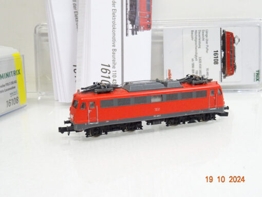 Minitrix N 16108 E-Lok BR 110 435-5 der DB ohne Dekoder in OVP LE6585