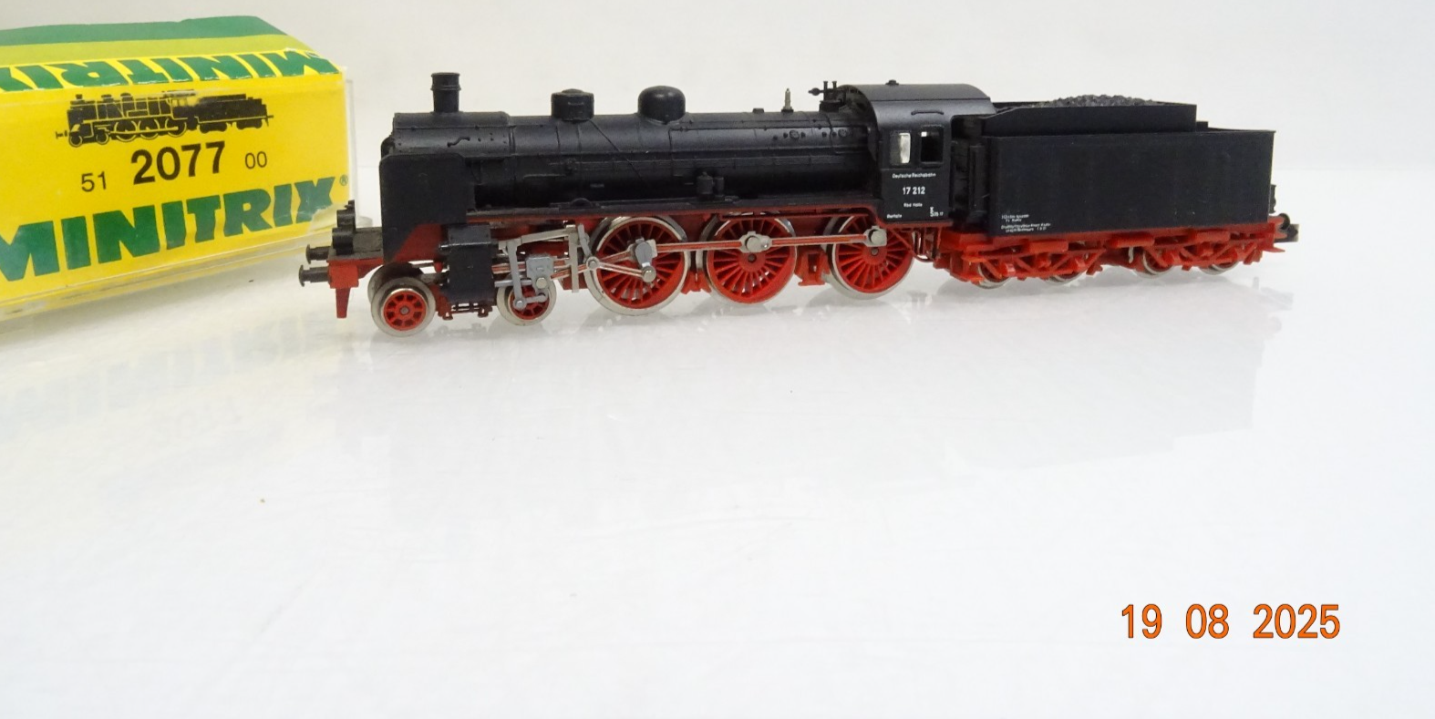 Minitrix N 51 2077 00 Dampflok BR 17 212 der DR in OVP JL2395