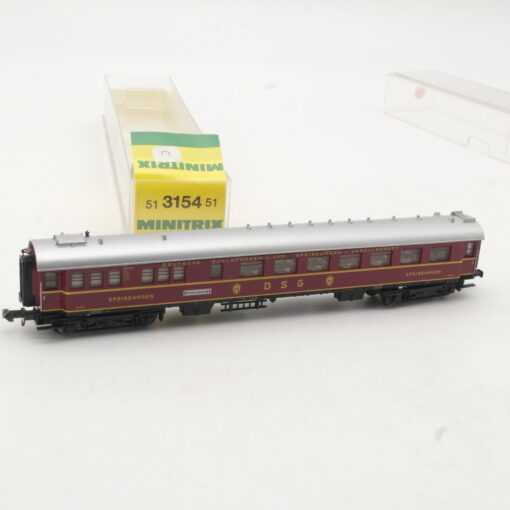 Minitrix N 51 3154 51 Mitropa Speisewagen der DSG in OVP RR523 – Bild 3