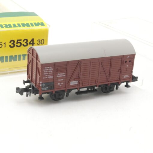 Minitrix N 51 3534 30 gedeckter Güterwagender DR in OVP RR3553 – Bild 3