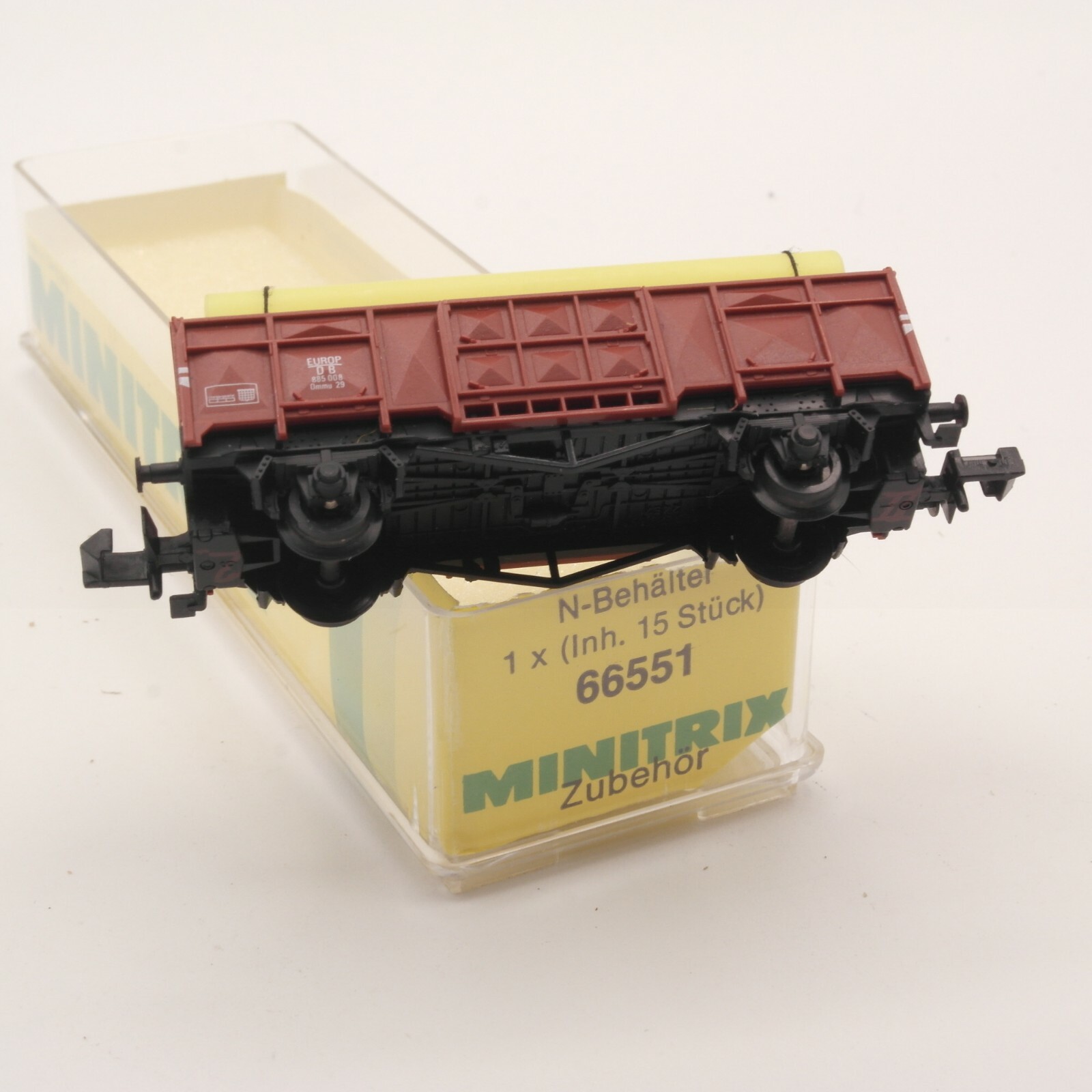 Minitrix N offener Güterwagen Ommu 29 EUROP mit Ladung in EVP ER5021 – Bild 3