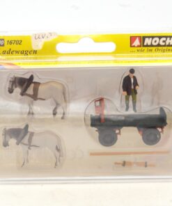Noch H0 16702 Transportwagen + 2 Pferde in OVP RG2159