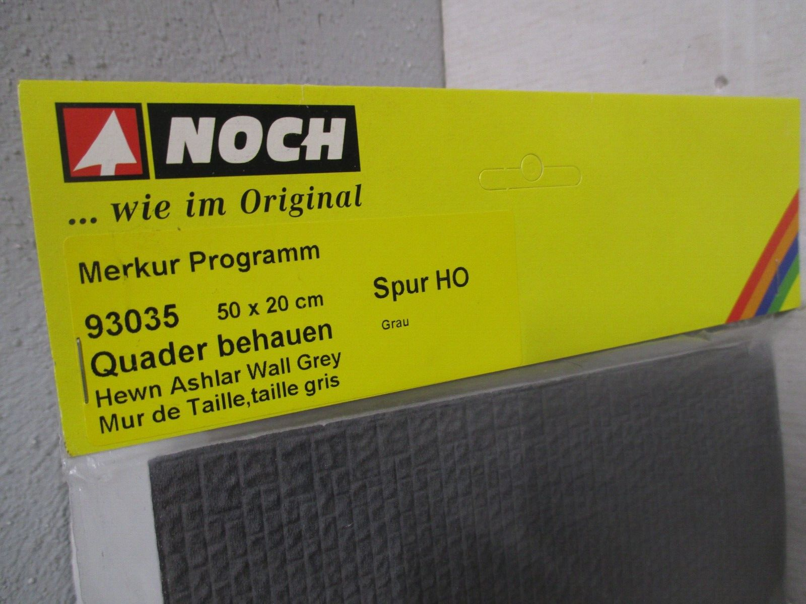 Noch H0 93035 Quader behauen 50 x 20 cm grau  m.OVP  WW869 – Bild 3
