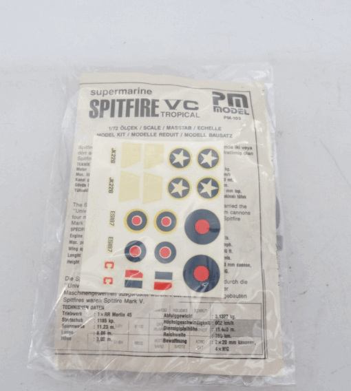 PM Model 1:72 PM-103 Spitfire VC Tropical in VP RR1648