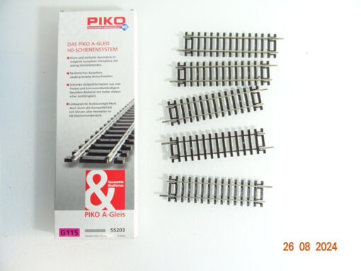 Piko H0 55203 A Gleis gerades Gleis 115mm 5Stück siehe Foto in OVP CK3169