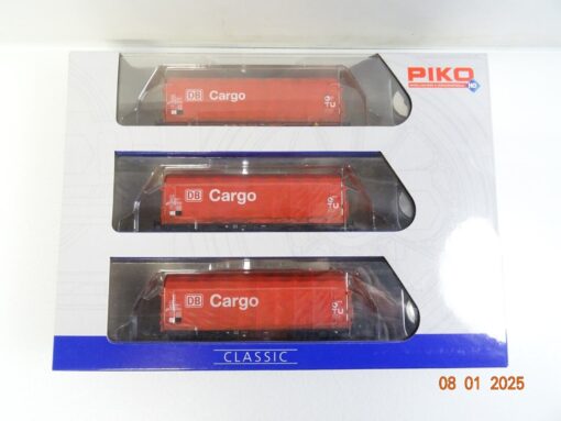 Piko H0 58323 A/B/C Schiebeplanwagen Set 3 tlg der DB in OVP PR5152 – Bild 4