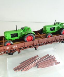 Piko H0 Rungenwagen mit 2 Wiking Deutz Traktor der DB RR4459 o.