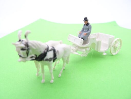 Preiser H0 Gespann Kutsche mit Fahrer RR1671 o.