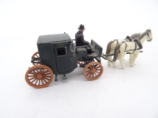 Preiser H0 Gespann mit Kutsche und Figuren RR1683 o. – Bild 3