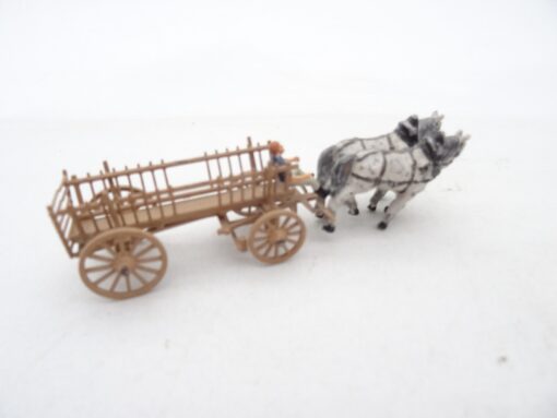 Preiser H0 Gespann mit Leiterwagen und Figur RR1673 o. – Bild 3