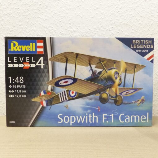 Revell 1:48 Bausatz-Nr.: 03906 Sopwith F.1 Camel Doppeldecker, in OVP EX2716