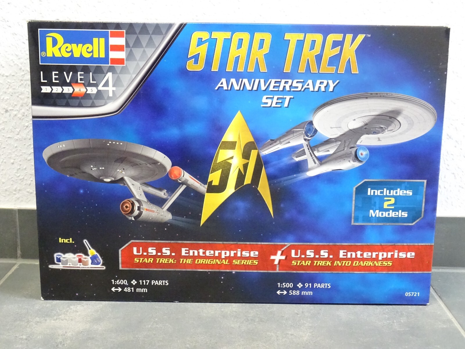 Revell 1:500 + 1:600 Bausatz-Nr.: 05721 Star Trek Anniversary Set, in OVP EX2649