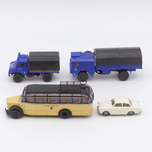 Roco 1:87 4er-Pack diverse Fahrzeugmodelle in Tüte siehe Bilder o. EX55760