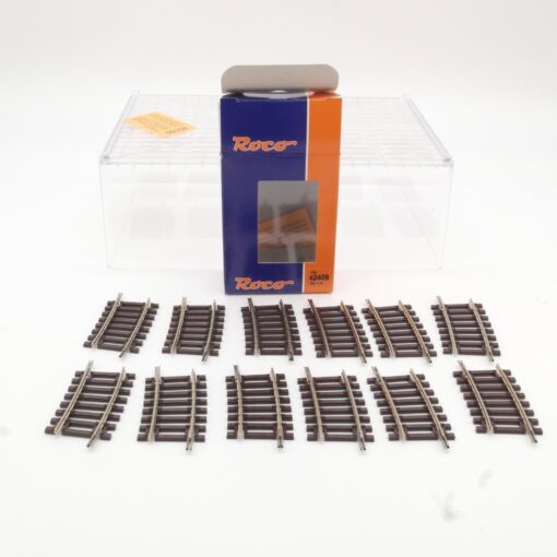 Roco H0 42409 gebogenes Gleis R3 1/4 12 Stück in OVP QR4536