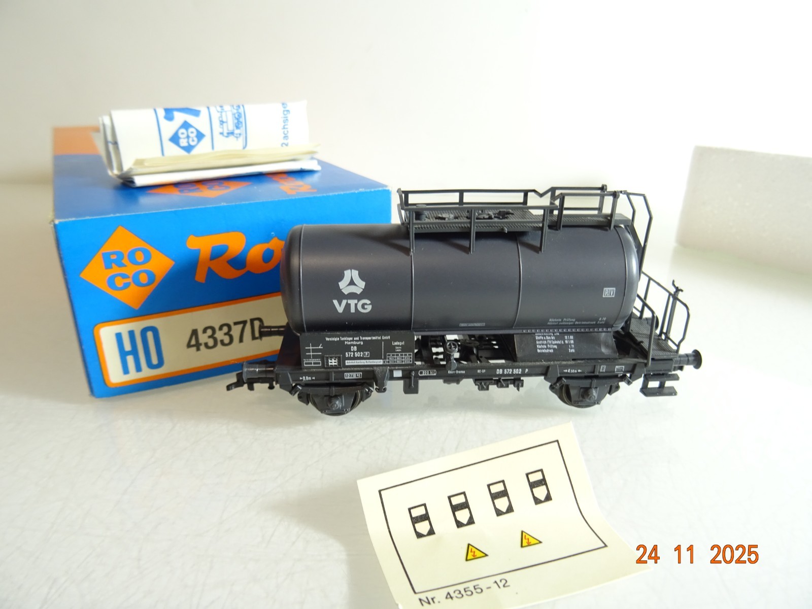 Roco H0 4337D Kesselwagen VTG der DB in OVP RR4808 – Bild 3