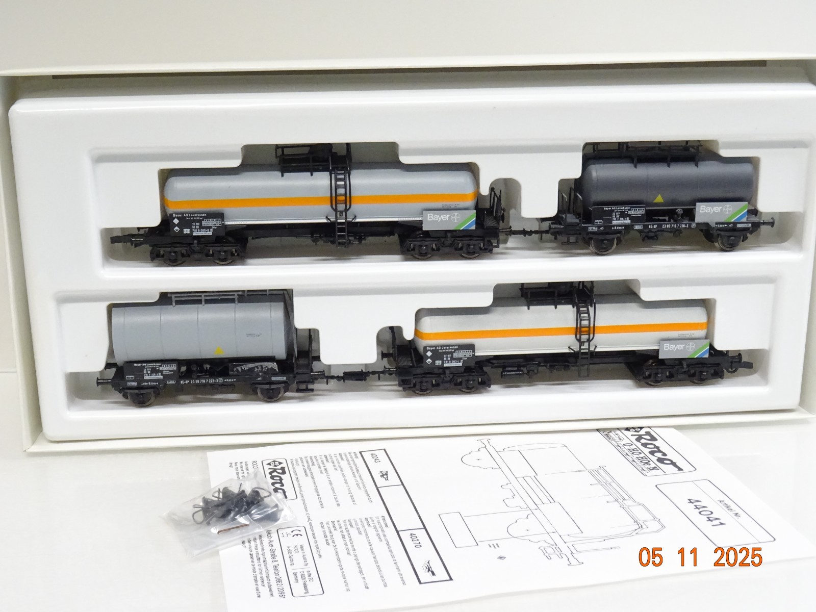 Roco H0 44041 AC Kesselwagen-Set 4tlg. Bayer der DB in OVP JL4130