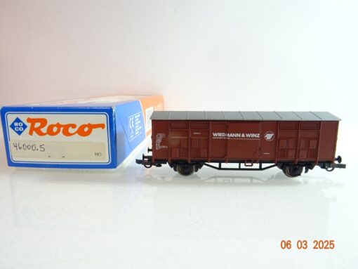 Roco H0 46000.5 gedeckter Güterwagen Wiedmann & Winz der DB in EVP PR6349