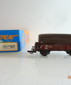 Roco H0 46011 Niederbordwagen mit Ladung der DB in OVP BH337