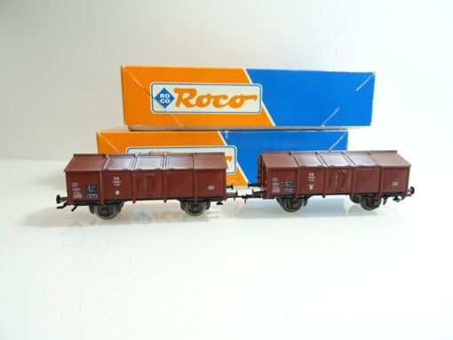 Roco H0 46053 AC zwei Klappdeckelwagen der DB in OVP PR661