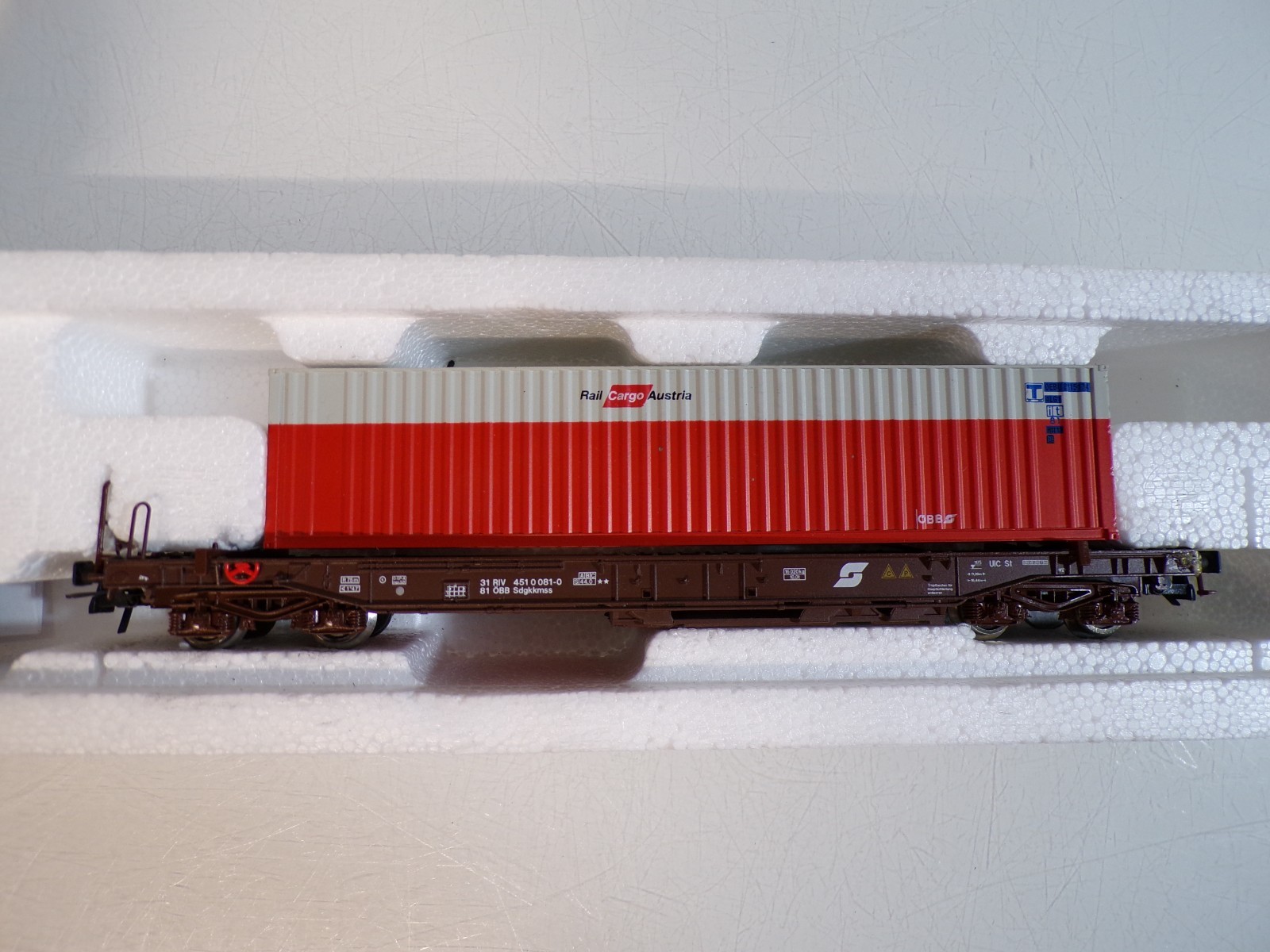 Roco H0 47024 AC Containerwagen mit Container der ÖBB in OVP für Märklin BH1808 – Bild 3
