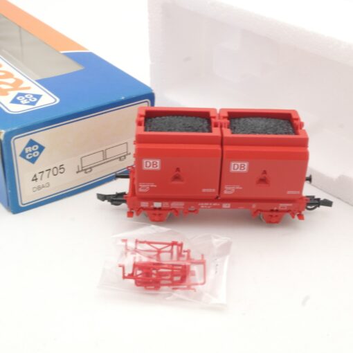 Roco H0 47705 Doppelkübelwagen mit Ladung der DB AG in OVP RR1264 – Bild 3